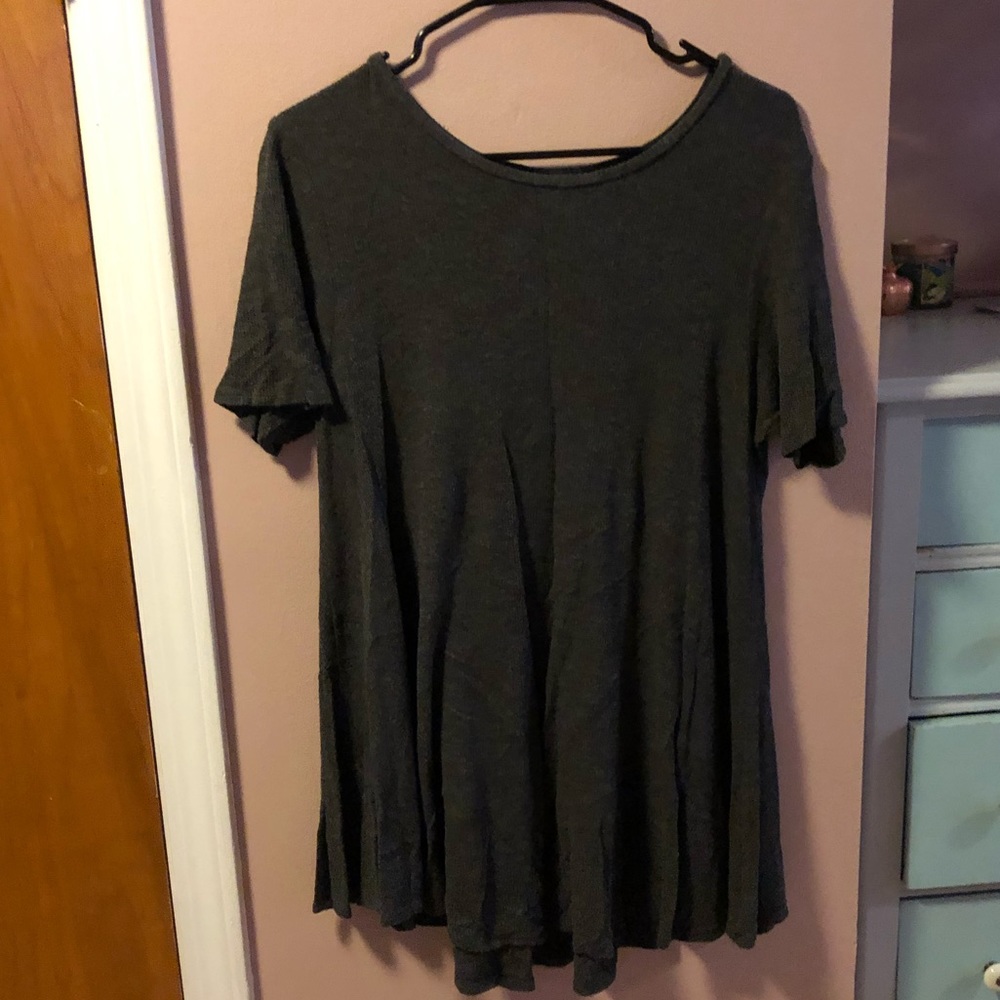 See You Monday Grey Waffle Tunic